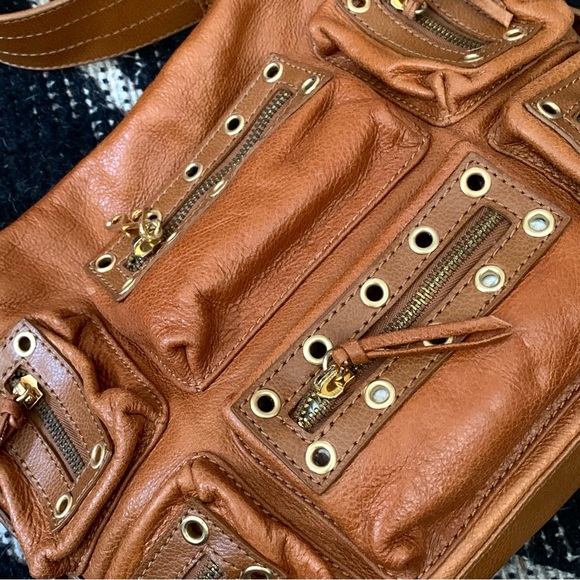 J LO | LEATHER BAG | CAMEL | MATTE GOLD HARDWARE | NWT - Picture 6 of 12